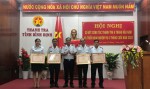 Đ/c Nguyễn Văn Thơm, Tỉnh uỷ viên, Chánh Thanh tra tỉnh trao Bằng khen của Thanh tra Chính phủ năm 2021 cho các tập thể, cá nhân