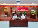 Chánh Thanh tra tỉnh Võ Anh Tuấn và Phó Chánh Thanh tra tỉnh Thường trực Nguyễn Thanh Hải chủ trì hội nghị