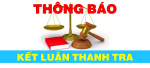 Thông báo kết luận thanh tra